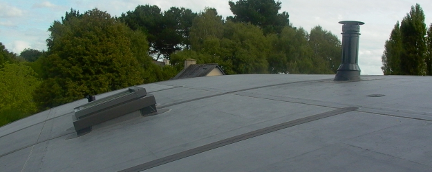 Sortie Poujoulat sur toiture Epdm